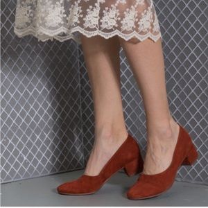 Vagabond Jamila Heels in Rust Suede Size 38
